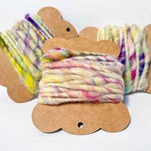 5 yards cast away yarn by knit collage . prism . handspun thick thin cocoon . gift wrap dreamcatchers weaving boho fiber art crafts