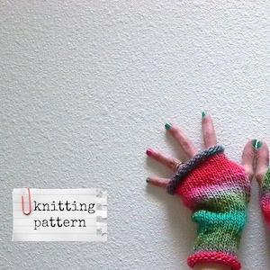 easy knitting pattern jazz hands fingerless gloves pattern . PDF electronic delivery . texting typing gloves fingerless mittens knit pattern