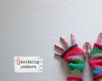 easy knitting pattern jazz hands fingerless gloves pattern . PDF electronic delivery . texting typing gloves fingerless mittens knit pattern