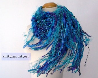 scarf knitting pattern . yours truly scarf pattern . knit scarf pattern . instant download . diy custom fringe scarf knitting tutorial