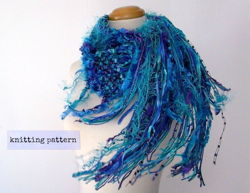 scarf knitting pattern . yours truly scarf pattern . knit scarf pattern . instant download . diy custom fringe scarf knitting tutorial image 1