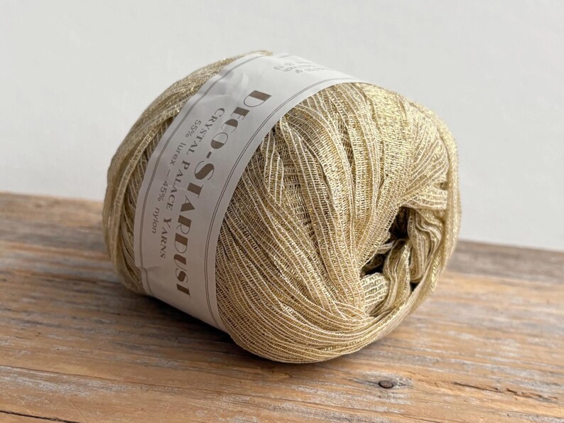 Crystal Palace Deco Stardust Yarn . Gold 4437 . 119yds . Metallic ...