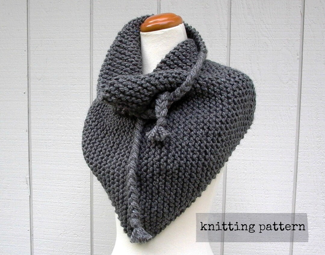 Isosceles. Easy Knitting Pattern . Oversized Triangle Scarf Pattern