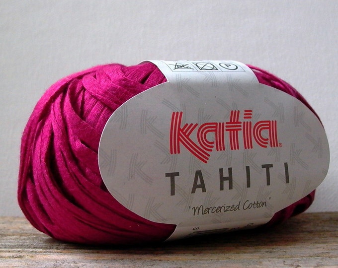 Cotton Ribbon Tape Yarn . 93yd 85m . Katia Tahiti Yarn Etsy