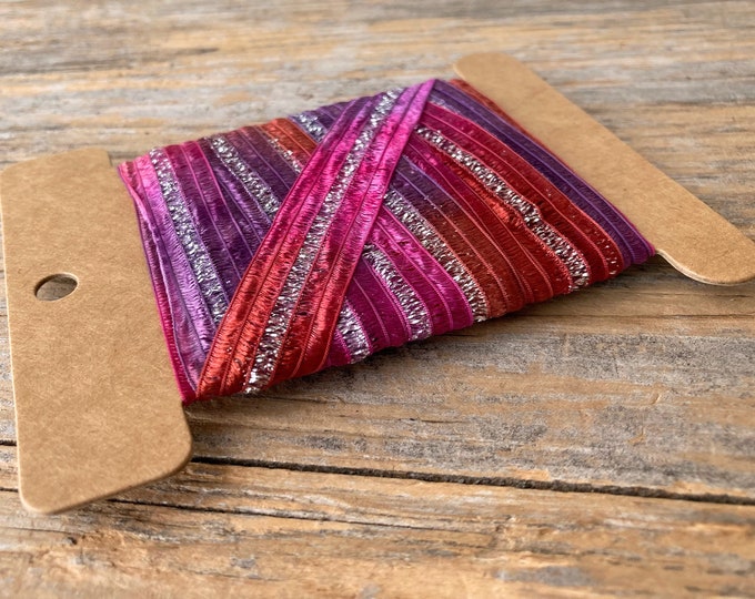 Sari Ribbon Thread 5yd Louisa Harding Sari Ribbon Yarn Bollywood 3 . Pink Purple Copper ...