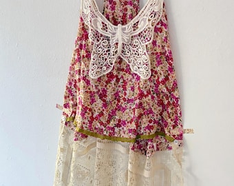 papillon. women's plus size 2X top. upcycled clothing