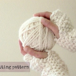 instant download knitting pattern . Cream Puff fingerless mittens pattern . PDF electronic delivery . fingerless gloves knitting pattern