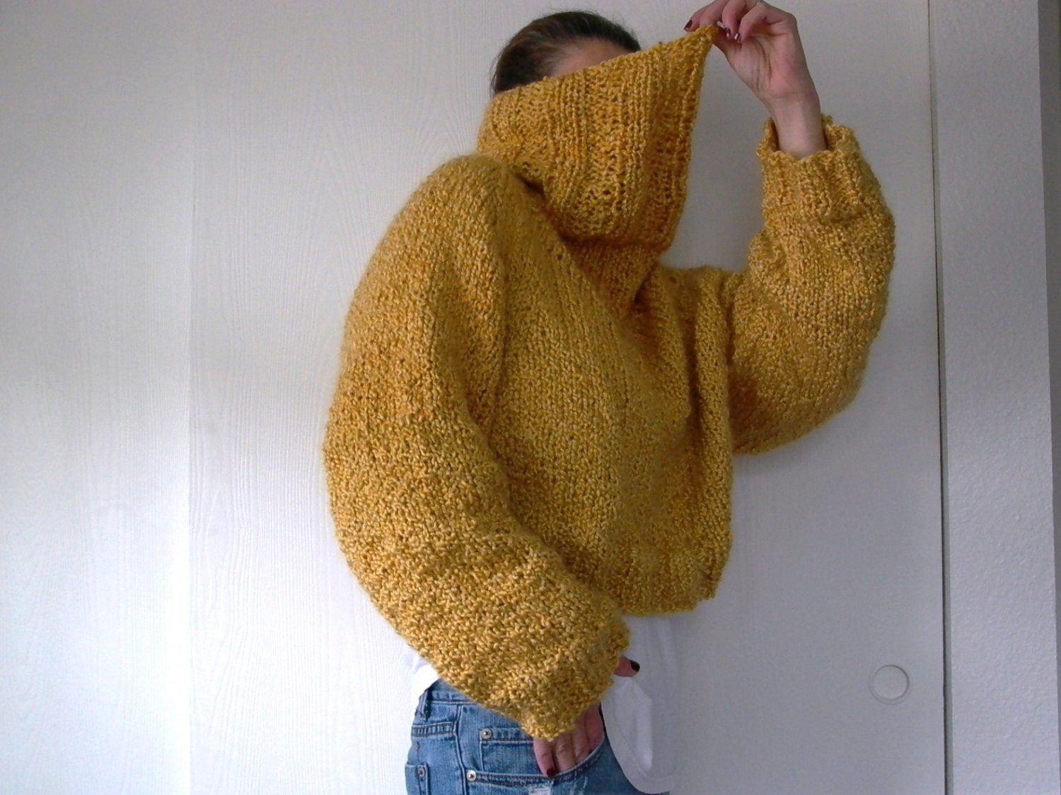 Easy Like Sunday. Oversized Sweater Knitting Pattern . Cropped Sweater ...