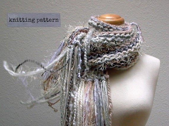 Scarf Knitting Pattern 24 7 Knit Scarf Pattern Instant Download Pdf Scarf Knit Pattern Diy Scrap Yarn Knitting Pattern Scarf Tutorial