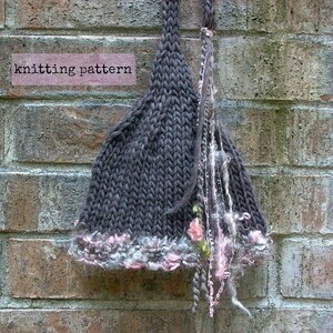 Faerie Hat pattern . instant download knitting pattern . pixie hat knitting pattern . PDF knit hat pattern . diy fairy stocking cap tutorial