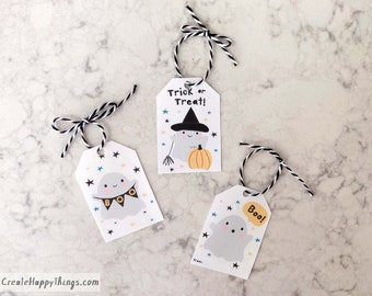 Halloween Printable Cookie Tag / Party Favor Tags / Ghost Cookie Tags / Fall Cookie Tags / Boo