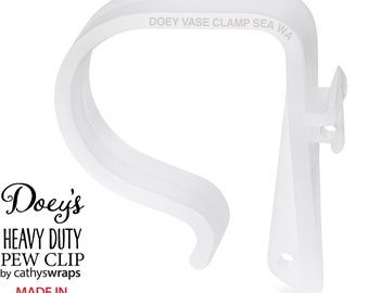 Doey's HEAVY DUTY Pew Clips - Attach Elegant Wedding Aisle Decorations to Pews, Chairs, and Tables Quickly and Securely 24 Pew Hooks