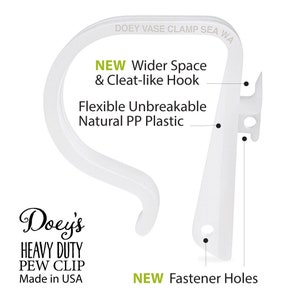 Doey&#39;s Heavy Duty Pew Clips: Aisle Wedding Decoration, Signs to Cordon off Pews - Set of 12