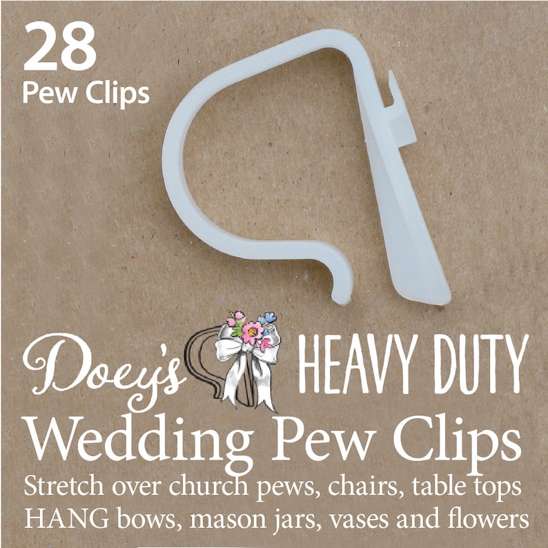 Wedding Pew Bow Clips Secure Wedding Ceremony Pew Decorations Etsy