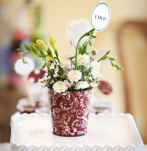 24 Pew Clips Flower Pots Wedding Ceremony Vase With Pew Etsy