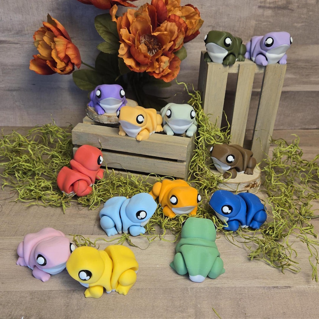 Chunky Frog Magnet Set 3D Printed Fidget Sensory Toy Choose Your Own ...