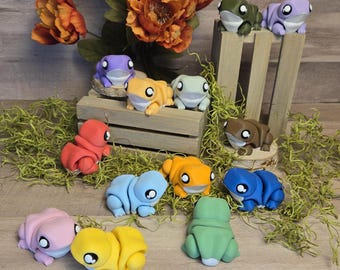 Chunky Frog Magnet Set 3D Printed Fidget Sensory Toy Choose Your Own Desk Accessory Gift Idea