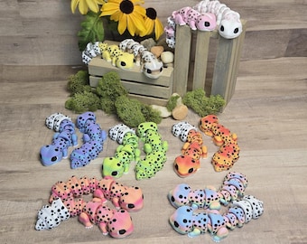 Leopard Gecko Magnet Articulated Chunky Sensory Fidget Desk Toy Decoration 3D Print Gift Idea Choose Your Own
