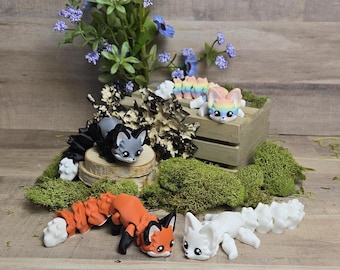 Chunky Fox Magnet 3D Printed Articulated Sensory Fidget Toy Desk Decoration Choose Your Own