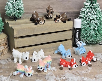 Chunky Reindeer Micro 3D Printed Fidget Sensory Toy Choose Your Own Desk Accessory Gift Idea