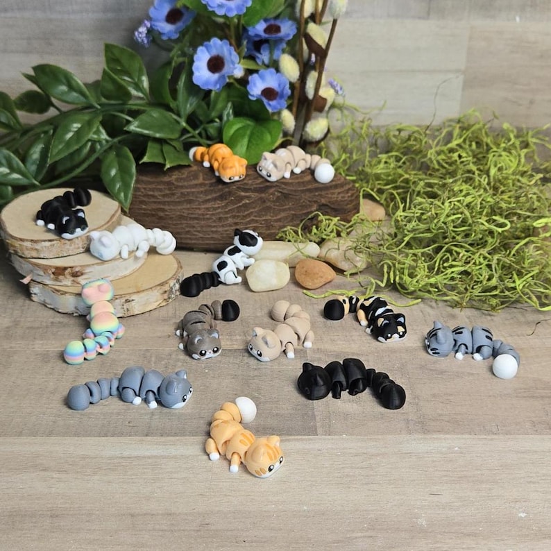 Chunky Cat Micro Gelenk Fidget Sensorische Schreibtisch Dekoration Wählen Sie Ihre Selbst Bild 1