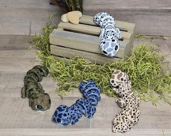Leopard Gecko Camo Magnet Articulated Chunky Sensory Fidget Desk Toy Decoration 3D Print Gift Idea Choose Your Own