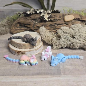 Decoración sensorial para escritorio con microarticulación de ratón grueso, elige el tuyo.