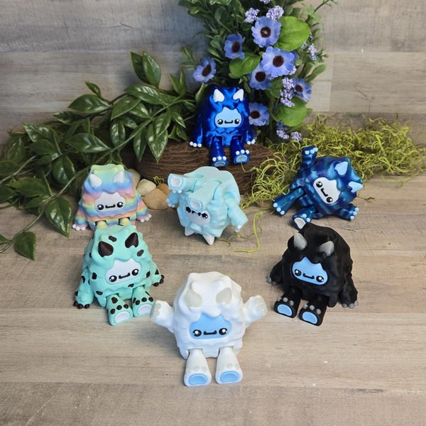 Imán Yeti grueso impreso en 3D, juguete sensorial antiestrés, elige tu propio accesorio de escritorio