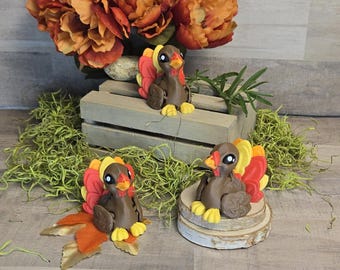 Turkey Magnet 3D Printed Articulated Holiday Desk Thanksgiving Table Decoration