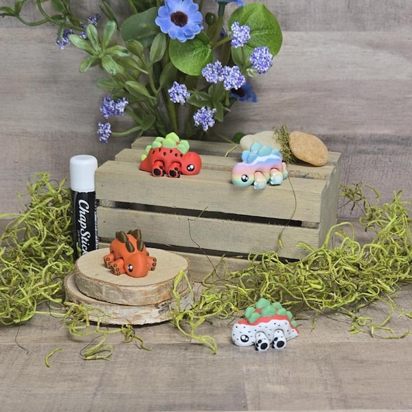 Chunky Stegosaurus Dino Micro 3D Printed Articulated Sensory Desk Decoration Toy