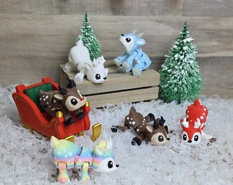 Chunky Reindeer Magnet 3D Printed Fidget Sensory Toy Choose Your Own Desk Accessory Gift Idea