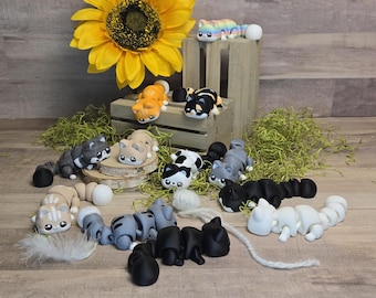 Chunky Cat Magnet Articulated Fidget Sensory Desk Decoration Gift Idea Choose Your Own