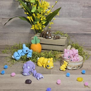 Cesta de regalo con imán de Pascua, conejitos de chocolate y microimpresión 3D, juguete sensorial articulado para inquietos.