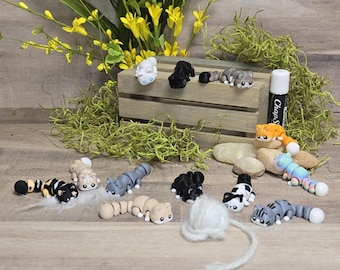 Chunky Cat Micro Articulated Fidget Sensory Desk Decoration Gift Idea Choose Your Own