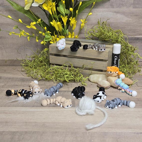 Chunky Cat Micro Articulated Fidget Sensory Desk Decoration Choose Your Own