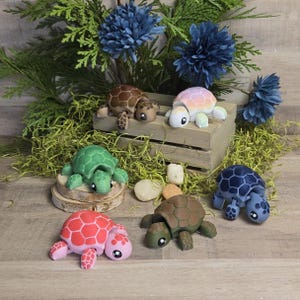 Chunky Tortoise Magnet 3D Printed Articulated Sensory Fidget Desk Decoration Toy Choose Your Own