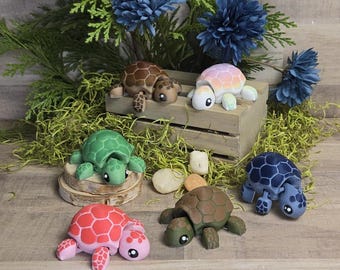 Chunky Tortoise Magnet 3D Printed Articulated Sensory Fidget Desk Decoration Toy Gift Idea Choose Your Own