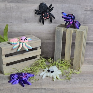 Ragno saltatore magnete Halloween stagione spettrale decorazione flessibile articolata idea regalo fosforescente