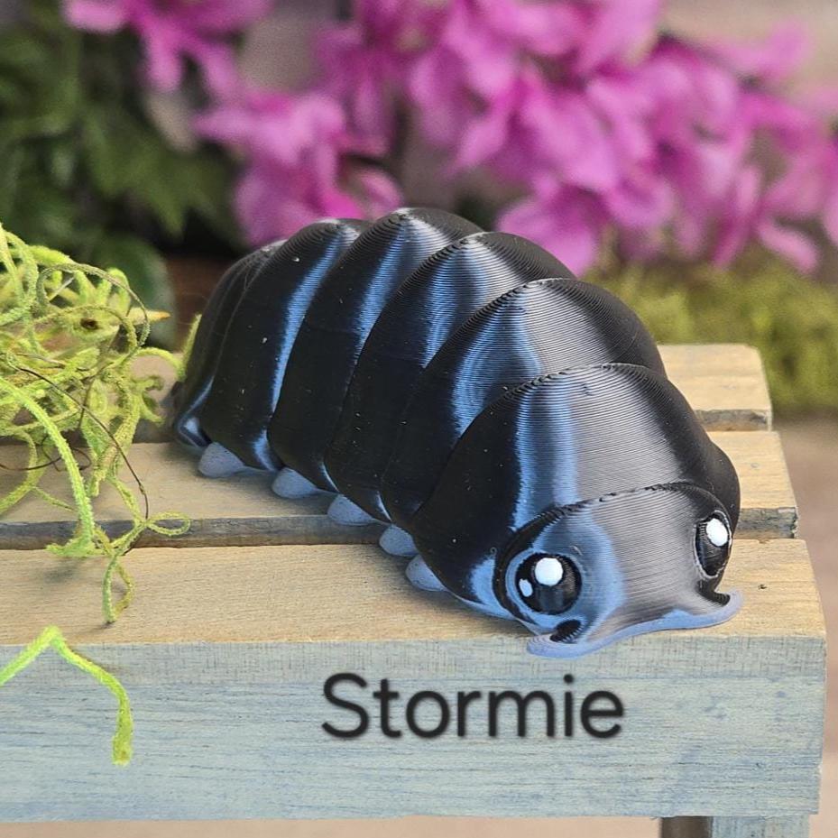 Chunky Isopod Magnet Roly-poly Pillbug 3D Printed Articulated Desk ...