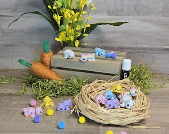 Chunky Chick Micro Articulated 3D Printed Easter Basket Peep Desk Decoration Fidget Sensory Toy