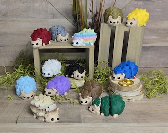Chunky Hedgehog Magnet 3D Printed Articulated Fidget Sensory Toy Choose Your Own Desk Decoration Gift Idea