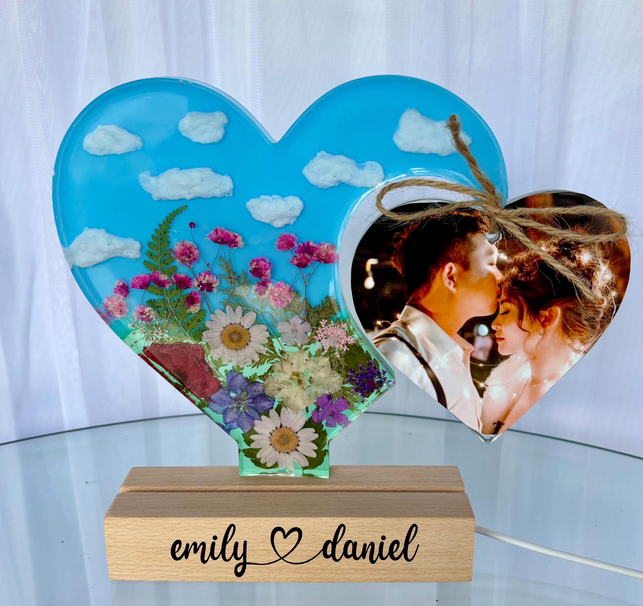 Personalized Handmade 3D Photo Frame Display Epoxy Resin