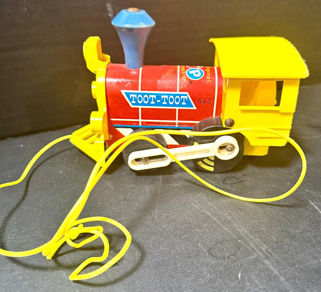 1964 Fisherprice Toottoot Train Pull Toy, Model Number 643 Great