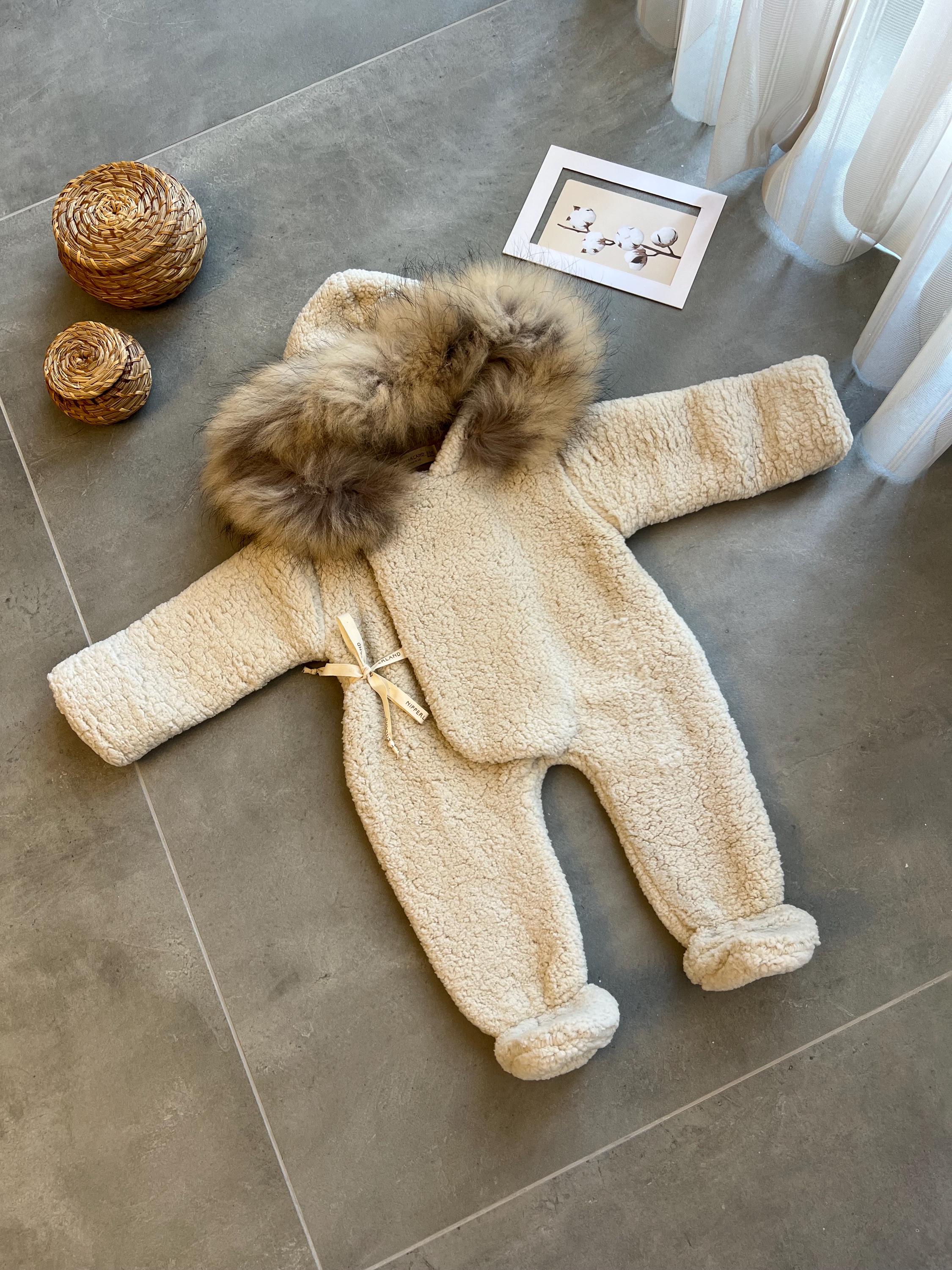 Baby Winter Sherpa Long Jacket|Windproof Thick Warm Fleece Coats|Autumn Kids Outerwear Coats| winter clothes for little girls |Baby Overalls
