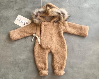 Baby Winter Sherpa Long Jacket|Christmas Gift|Noel Gift |Windproof Thick Warm Fleece Coats|Autumn Kids Outerwear Coats
