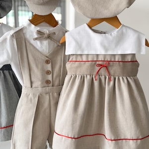 Special Girls or Boys Siblings Matching Outfit Birthday Outfit Brother Sister Toddler Kids Photo Shoot Matching Outfit Dress Tuxedo Pants