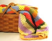 Cyber Monday Sale Vintage Granny Afghan - Crocheted with love long ago