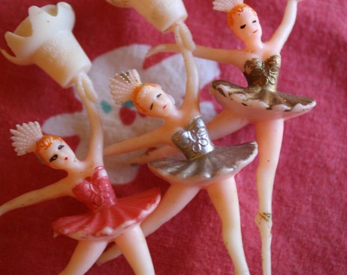 Vintage Ballerina Candle Holders Etsy