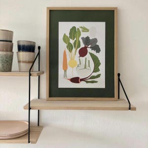 DIN A4 Druck - BUNTE RÜBEN-Illustration - Dekorieren & Verschenken / Rüben, Gartenernte, Natur / Küche, Wohnzimmer, Esszimmer