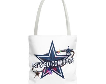 Starry Cowboy Spirit Tote Bag, Perfect for Game Day, Tailgating, Sports Fans, Team Spirit, Gift for Her